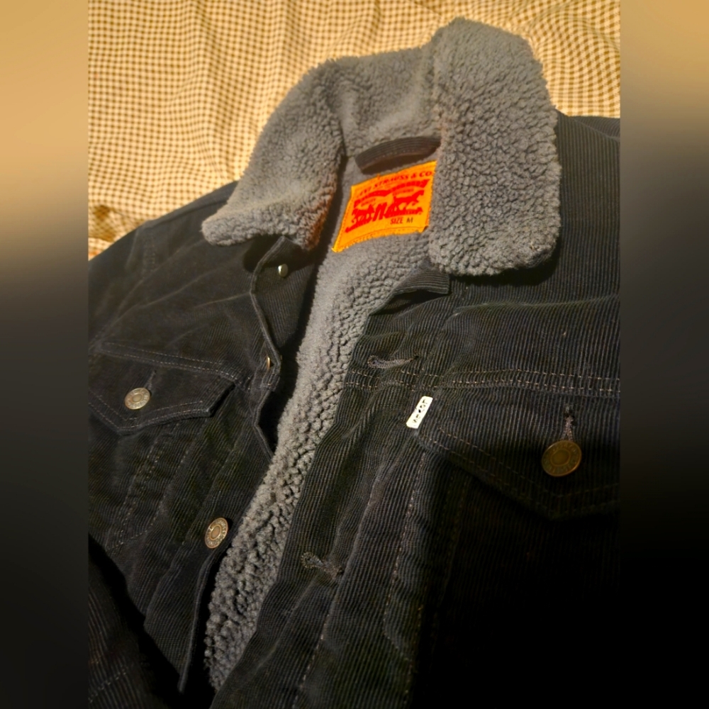 Mens black Levi's sherpa